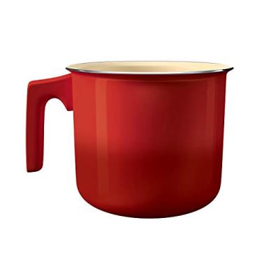 Imagem de Leiteira Intense 14 cm 1.7 litros de Alumínio com Revestimento Antiaderente Cerâmico, vermelha, AIM8853-VM, Euro Home