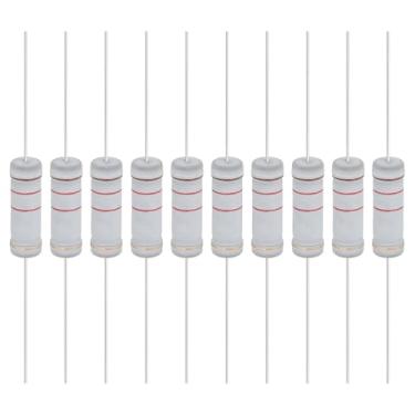 Imagem de YOKIVE 10 resistores de filme de óxido metálico de 1,2 K Ohm 5 watts, 5% de chumbo axial de resistor de tolerância | À prova de chamas para circuitos eletrônicos DIY, projetos de áudio e vídeo