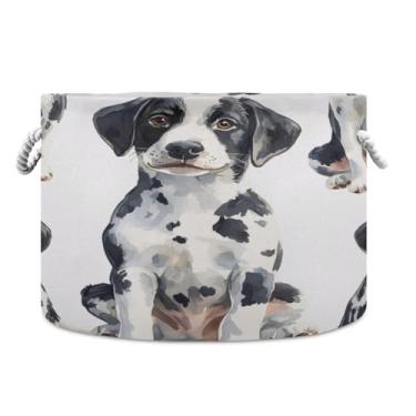 Imagem de WELLDAY Cesta de corda de algodão para cães e bebês para sala de estar, lavanderia, berçário, travesseiros, decoração de casa