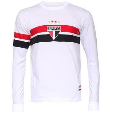 Imagem de Camisa São Paulo 2005 Retrô Mundial Manga Longa Branca-Masculino