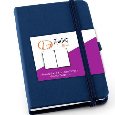 Imagem de Caderneta de Anotações 14x21cm 80 Folhas Sem Pauta - TopGet, Azul