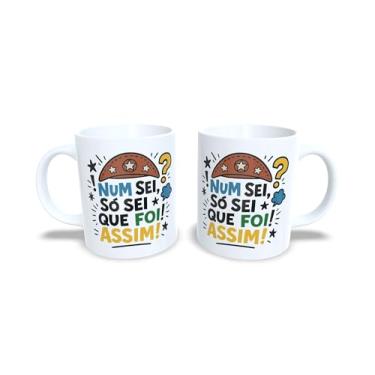 Imagem de Caneca de Cerâmica 325ml com Gírias do Nordeste, Frase Nordestina, Branca (20953)