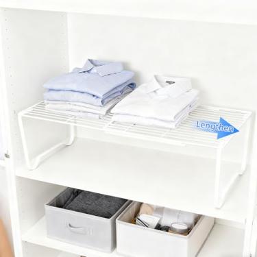 Imagem de Prateleiras de cozinha de malha, prateleira de armazenamento de armário, mini prateleira de armazenamento para organização de armário (branco, 6)