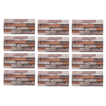 Imagem de TOPINCN Etiqueta da Parede da Telha de 12 Pces, Telhas de Parede Autoadesivas do Pvc Vara No Backsplash Telhas Decorativas Etiquetas para o Banheiro da Cozinha (FG-L05)