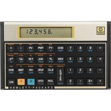 Imagem de Calculadora Financeira 12C Gold, Dourado, 120 Funções, Display LCD 10 Dígitos, Programável, para Cálculos Financeiros e Negócios