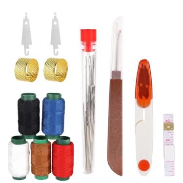 Imagem de 38unid Conjunto de Ferramentas de Costura, Kit Portátil Agulhas Aço com Olho Grande Agulhas e Linhas para Uso Doméstico Viagens Ou para Presentear em Reparos e Artesanato