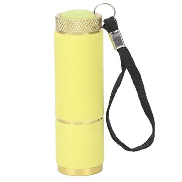 Imagem de Ainoli lanterna em forma de lâmpada de unhas, salão de casa, portátil, led, secador de unhas, ferramenta de arte para fixação de strass (Amarela)