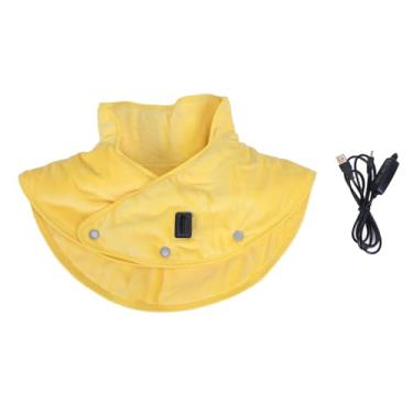 Imagem de Almofada de aquecimento de ombro de pescoço Ainoli Soft Alívio de desconforto Controle de temperatura Função de temporização Almofada de aquecimento de ombro de pescoço elétrico (Amarela)