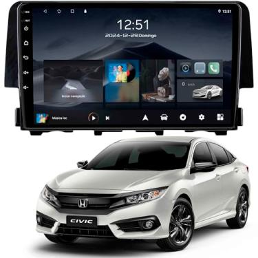 Imagem de Multimídia Adak 9P Civic G10 2017 a 2022 2+64GB Quadcore Carplay Android Auto Gps