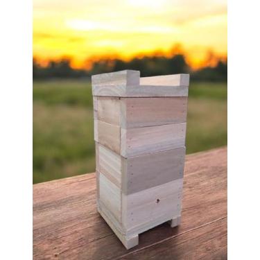 Imagem de Caixa Para Abelhas Sem Ferrão com 2 Melgueiras - INPA Natural - Irmãos