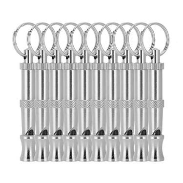 Imagem de aqxreight 10 PCS Apito de Treinamento para Cães Ajustável Ondas Sonoras de Aço Inoxidável Suprimentos de Treinamento para Animais de Estimação Laço de Metal Equipado para Soprar por Muito Tempo No