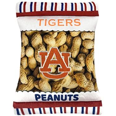 Imagem de Pets First NCAA Auburn Tigers Brinquedo de pelúcia fino para cães e gatos - Brinquedo de lanche de amendoim para estádio mais fofo para cães e gatos com squeaker interno e lindo nome/logotipo do time