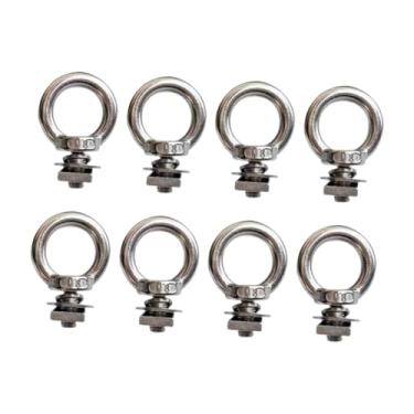 Imagem de predolo 2 Anéis de Fixação com Olhal para Rack de Teto, Parafusos em T para Trilho T, Âncora de Fixação Reforçada para Ganchos, Cordas e Elásticos, 8 Peças