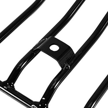 Imagem de Cryfokt Porta-bagagens Traseiro Solo Porta-bagagens de Motocicleta de para Sportster XL883/1200 X48 2004-16, Liga de Alumínio Preta para Montagem de 18 Cm