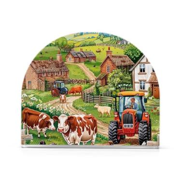 Imagem de Porta-guardanapos de vida de fazenda pastoral, porta-guardanapos acrílico para mesas, suporte de guardanapo vertical para jantar cozinha restaurante decoração de casa acessórios de bar