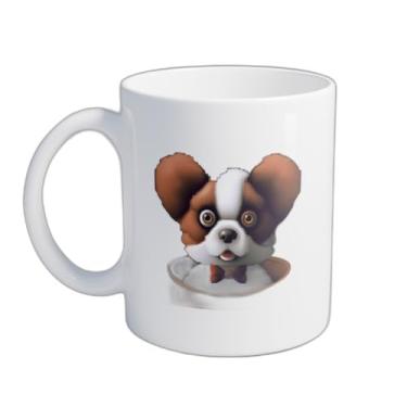 Imagem de Caneca Xícara de Café Porcelana 300ml Com Desenho de Cachorro