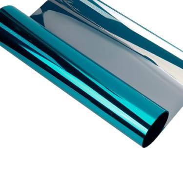 Imagem de PELÍCULA INSULFILM AUTOCOLANTE AZUL ESPELHADO 60CM X 3M DECORATIVA PROTEÇÃO SOLAR VIDROS JANELAS