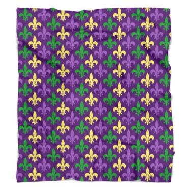 Imagem de Cobertor supermacio, aconchegante e de pelúcia para sofá e cadeira, cobertores de carnaval e mantas de carnaval (127 x 152 cm)