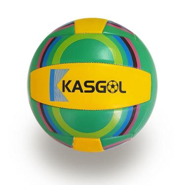 Imagem de Bola de Vôlei Kasgol Nº5 Tamanho Padrão Verde e Amarelo para Treino e Jogo
