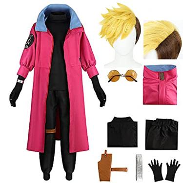 Imagem de AIUKAKP Vash The Stampede Traje Capa Trincheira Trigun Cosplay Uniforme Halloween Masculino