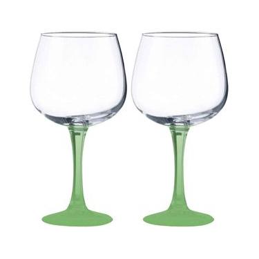 Imagem de Conjunto de Taças para Gin Vicrila Ibiza com Base Verde 720 ml – 2 Peças