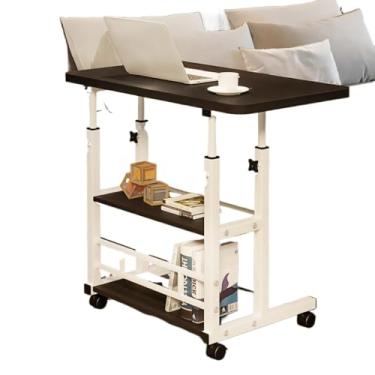 Imagem de Mesa Ajustável com Rodas Vie idéale | Altura 60-90cm | 2 Prateleiras | Portátil p/Sofá/Cama (Preto)