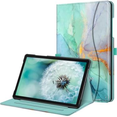 Imagem de FINTIE Capa Para Samsung Galaxy Tab A9 Plus/A9+ 5G 11" Modelo 2023 (Sm-X210/X216/X218), Suporte Traseiro Inteligente Com Visualização Multiângulo E Bolso Ativação/Repouso Automático, Cor Mármore Esm