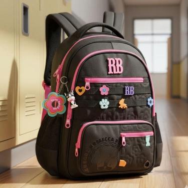 Imagem de Mochila Escolar De Costas Rebecca Bonbon Flower Power