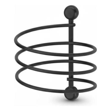 Imagem de Suporte de parede para secador de cabelos preto fosco schmitt