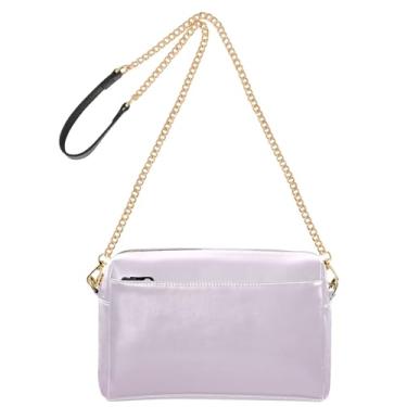 Imagem de Joitme Bolsa tiracolo ombré de cardo gradiente, bolsa feminina para celular, bolsa de ombro de couro sintético com alça de corrente
