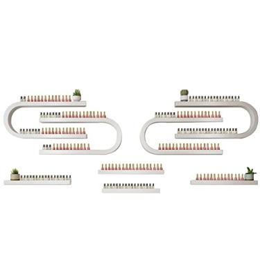 Imagem de Prateleiras de metal para armazenamento de esmalte de parede, prateleira de parede de metal, prateleira de exibição de esmalte, prateleiras multifuncionais em forma de U, suporte de armazenamento de