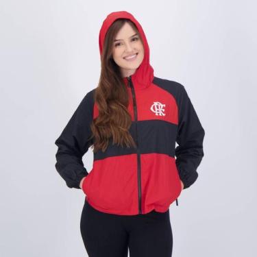 Imagem de Jaqueta Flamengo Corta Vento Wind Feminina Vermelh - Braziline, G