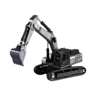 Imagem de Brinquedos De Veículos De Construção Miniatura Em Liga Preta Para Meni