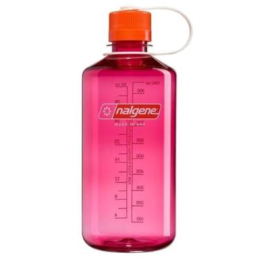 Imagem de Nalgene Garrafa de água Tritan livre de BPA à prova de vazamento - boca estreita de 947 ml - Feita nos EUA para uso externo e hidratação diária (roxo fúcsia)