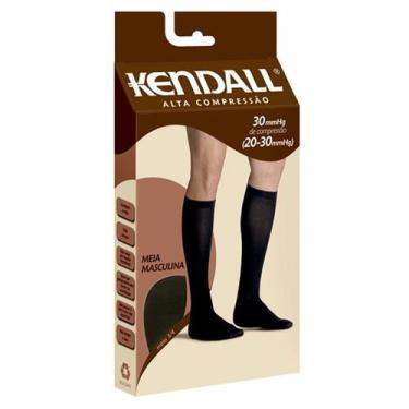Imagem de Meia 3/4 kendall alta compressão masculina, Preto, M