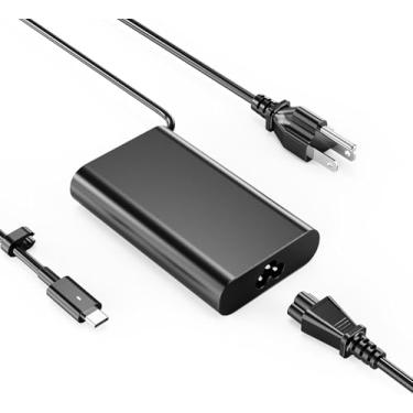 Imagem de Carregador CA Slim 65W USB Tipo C para Dell LA65NM170, 2YKOF, 02YKOF, Dell XPS 12 9250, Latitude 12 7275, Latitude 3380 3390 7368 7370 7389 7390 2 em 1 E7370 Cabo para laptop