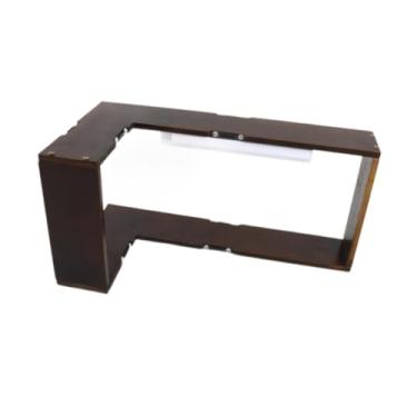 Imagem de Ioensy Prateleira de canto de madeira, organizador multifuncional rústico decorativo para casa, quarto de bebê, banheiro e decoração de quarto, com Luz