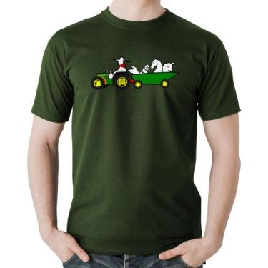 Imagem de Camiseta Algodão Fazendeiro - Foca na Moda, Musgo, GG