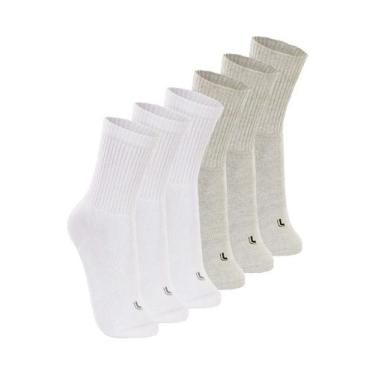 Imagem de Kit com 6 Pares de Meias Esportiva Cano Longo Lupo 3250-001 Colorido, 
