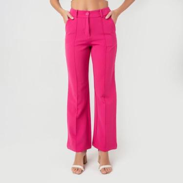 Imagem de Calça susie reta alfaiataria feminina - Susie Modas, Pink, P, 10 unida