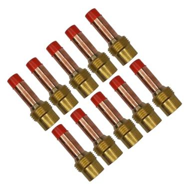 Imagem de Kit 10 Difusor Corpo Fixador Gás Lens Leve 3,25mm 45v27 Solda Tocha Tig Hw17/18/26
