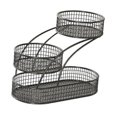 Imagem de IEUDNS Cesta de frutas de 3 camadas, organizador de cozinha, centro de mesa, cesta para legumes, pães e lanches, ideal para decoração de sala de estar e