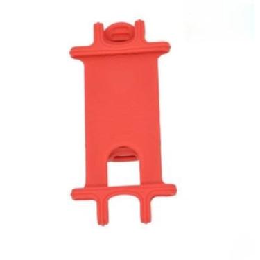 Imagem de Suporte universal de silicone para telefone de bicicleta com rotação de 360 graus para guidão de bicicleta e motocicleta vermelho