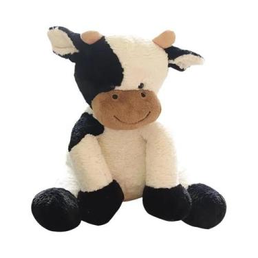Imagem de Brinquedo De Pelúcia De Vaca Leiteira Sentada Kawaii, Boneco De Gado R