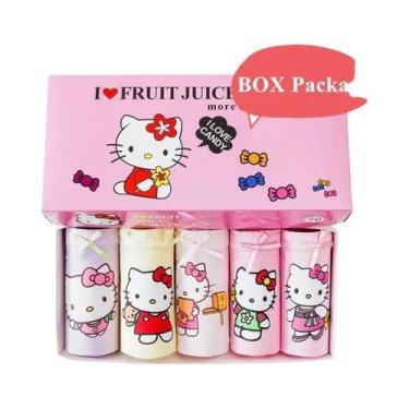 Imagem de Calcinhas De Algodão Para Meninas, Pacote Com 5, Estampa De Desenho An