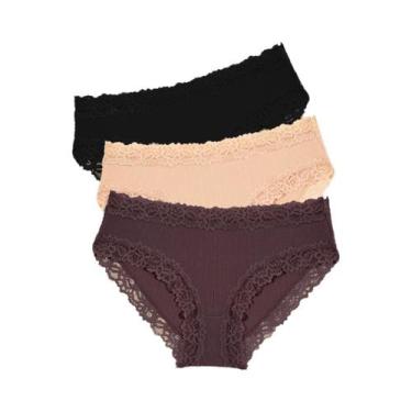 Imagem de Conjunto De Calcinhas De Renda Sexy Para Mulheres, Floral, Baixa Cintu