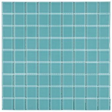 Imagem de Kit 1m² Pastilha de Vidro Cristal 29cm X 29cm Verde Médio