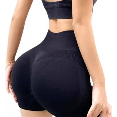 Imagem de Shorts Preto Feminino Empina Bumbum Modela no Corpo