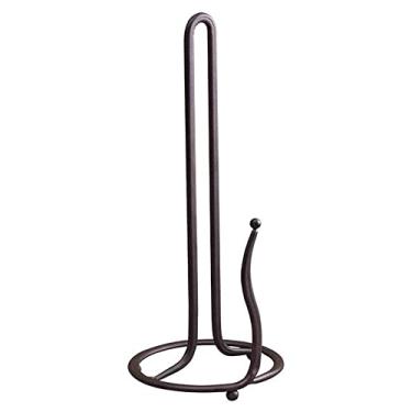 Imagem de 3FLQOOPP Suporte de toalha de papel, suporte de toalha de papel de bancada, suporte de toalha de papel em pé para armário de cozinha e mesa de sala de jantar, marrom escuro