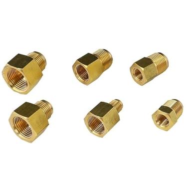 Imagem de SAE-padrão 45 graus 1/10.2 cm 3/20.3 cm 1/5.1 cm 3/10.2 cm alargador fêmea para macho redutor de encaixe adaptador de tubo de latão ar condicionado (1l2 a 1l4 polegadas)